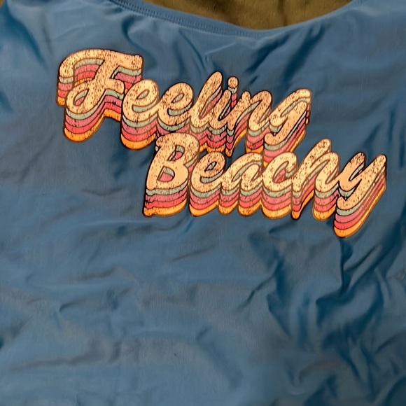 Large No Boundaries Feeling BEACHY One Piece Swimsuit - Picture 4 of 5